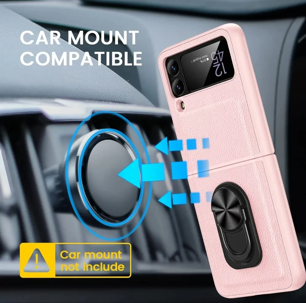VEGO Case Cover Compatible Galaxy Z Flip 3 Samsung Galaxy Z Flip 3 5G Rose Gold